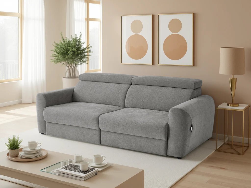 Dakota Electric Reclining Sofa Bed in Grey – Electric Sofa Bed | Comfort Furniture