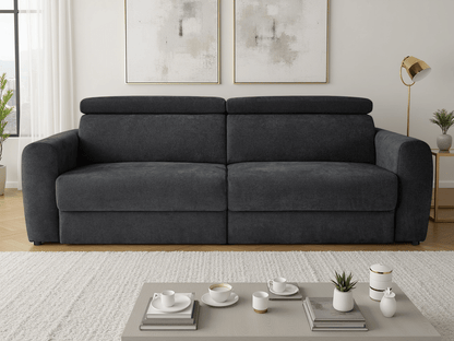 Dakota Electric Sofabed Black 3 Seater - Comfort Furniture