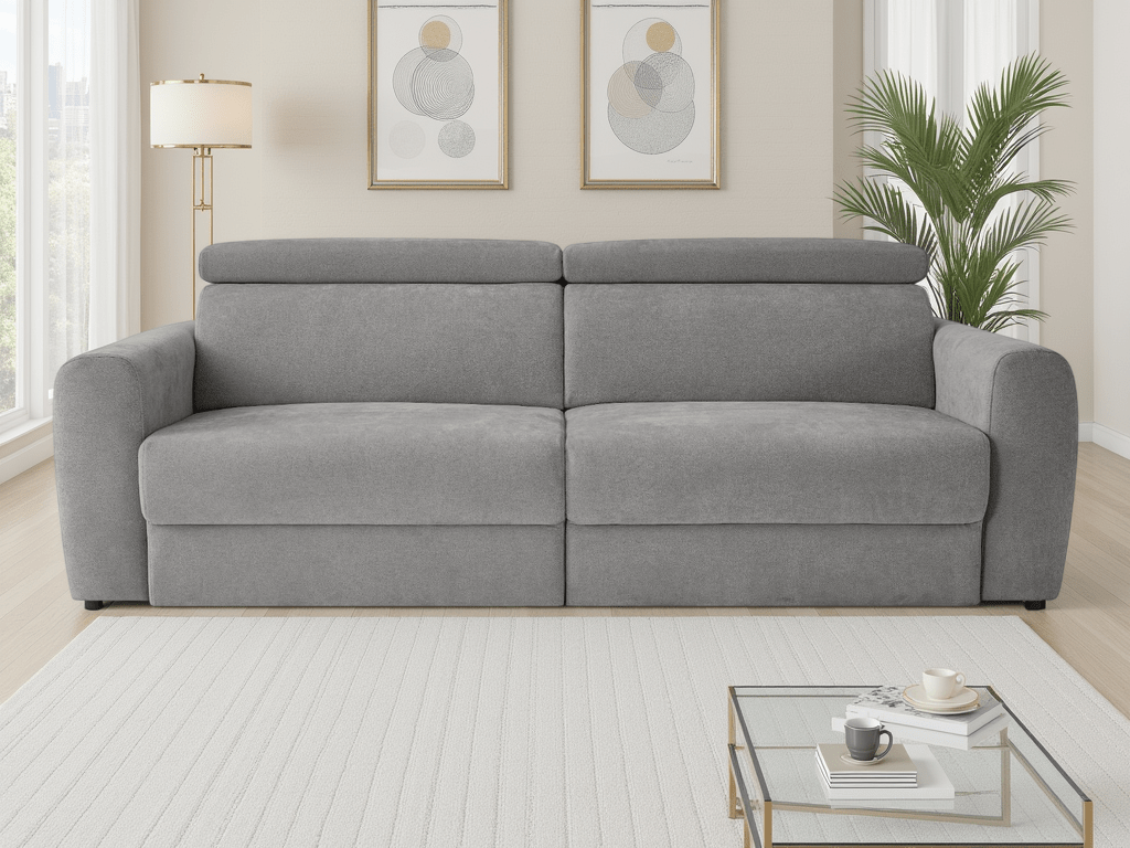 Dakota Electric Sofabed Grey 3 Seater - Comfort Furniture