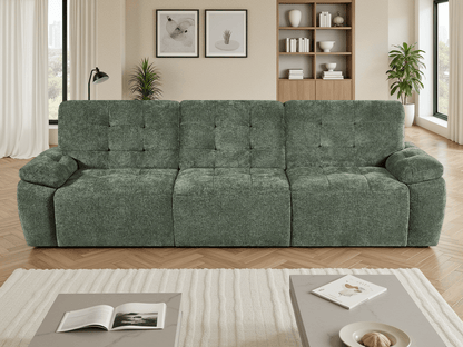 Dallas Electric Sofabed Green 3 Seater - Comfort Furniture