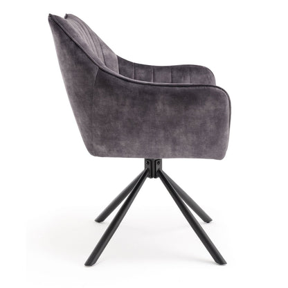 Elmer Dining Chair – Anthracite Velvet - Comfort Furniture