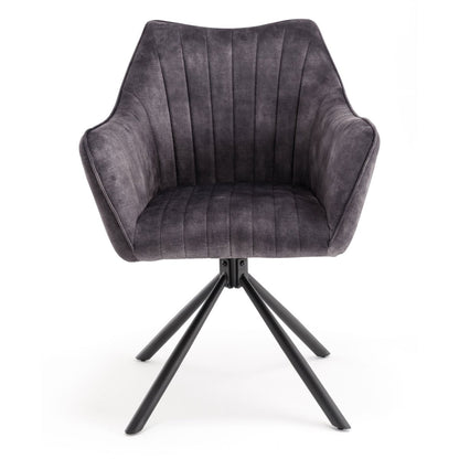 Elmer Dining Chair – Anthracite Velvet - Comfort Furniture