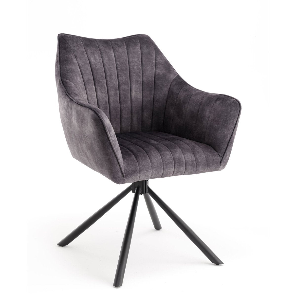 Elmer Dining Chair – Anthracite Velvet - Comfort Furniture