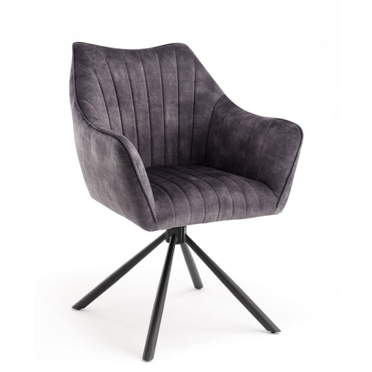 Elmer Dining Chair – Anthracite Velvet - Comfort Furniture