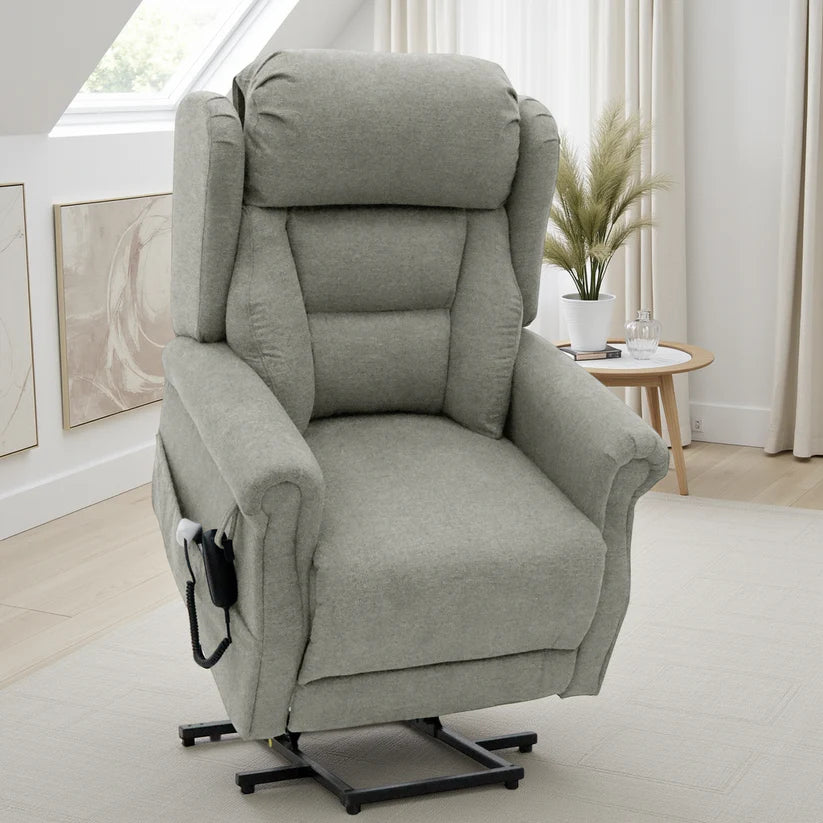 Fairmont Rise and Recline Chair in Grey – Powered Lift Chair | Comfort Furniture