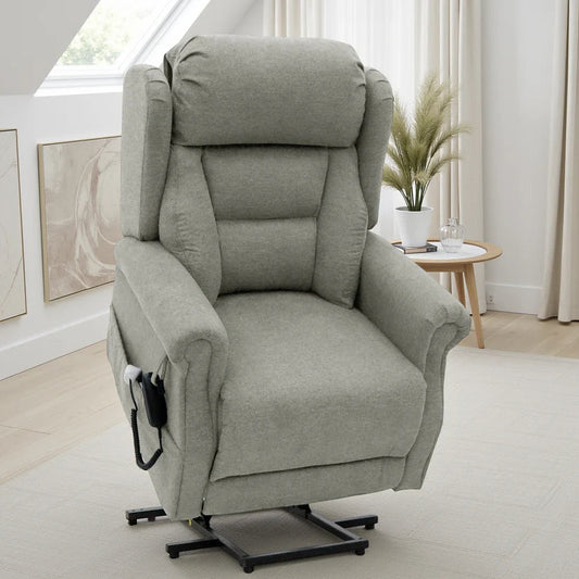 Fairmont Rise and Recline Chair in Grey – Powered Lift Chair | Comfort Furniture