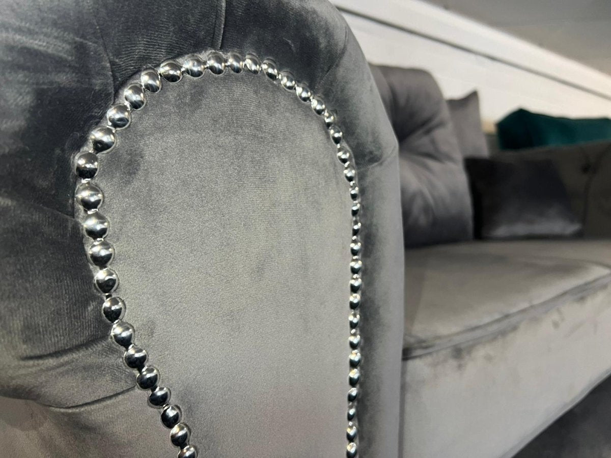 Falcon Sofa Suite 2+2 Grey Plush - Comfort Furniture