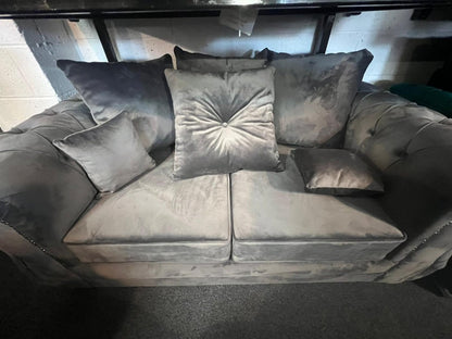 Falcon Sofa Suite 2+2 Grey Plush - Comfort Furniture