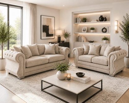 Falcon Sofa Suite – Fullback 3+2 in Cream, Mink & Mole | Comfort Furniture