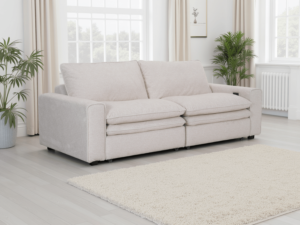 Florence Cloud Beige Electric Sofa - Comfort Furniture