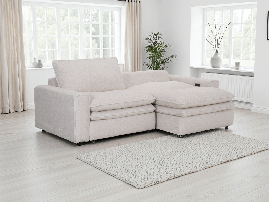 Florence Cloud Beige Electric Sofa - Comfort Furniture