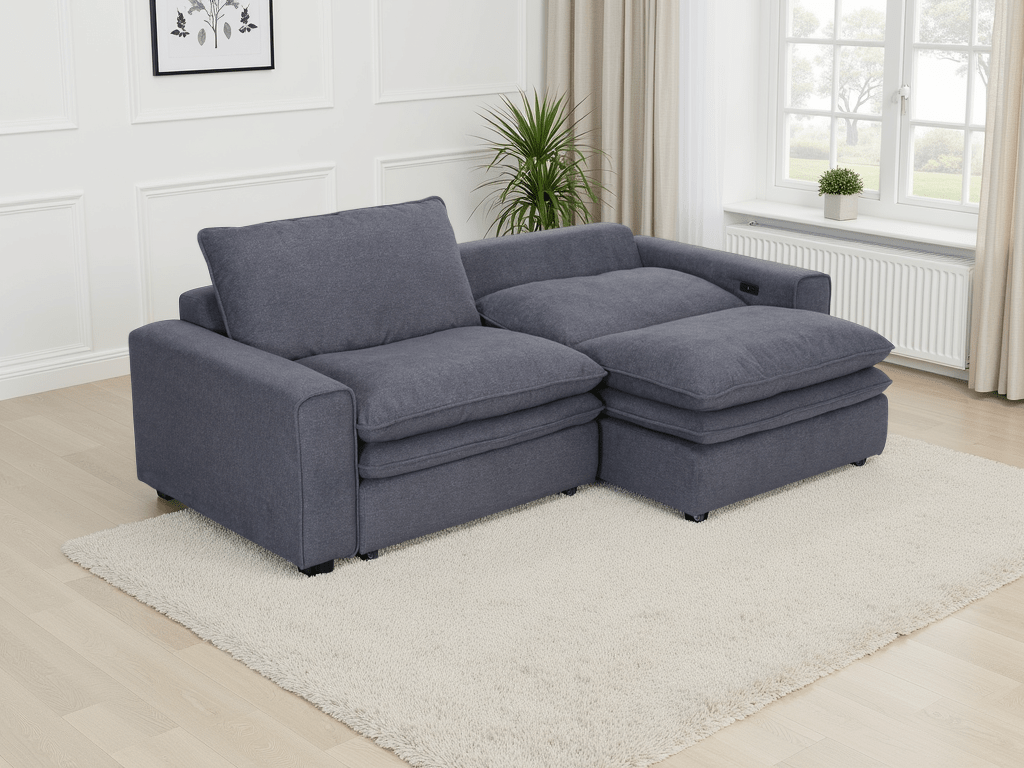 Florence Cloud Grey Electric Sofa - Comfort Furniture