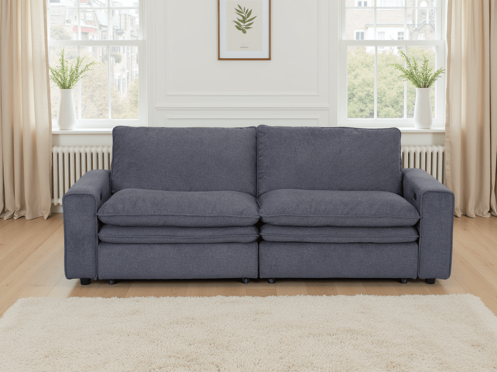 Florence Cloud Grey Electric Sofa - Comfort Furniture