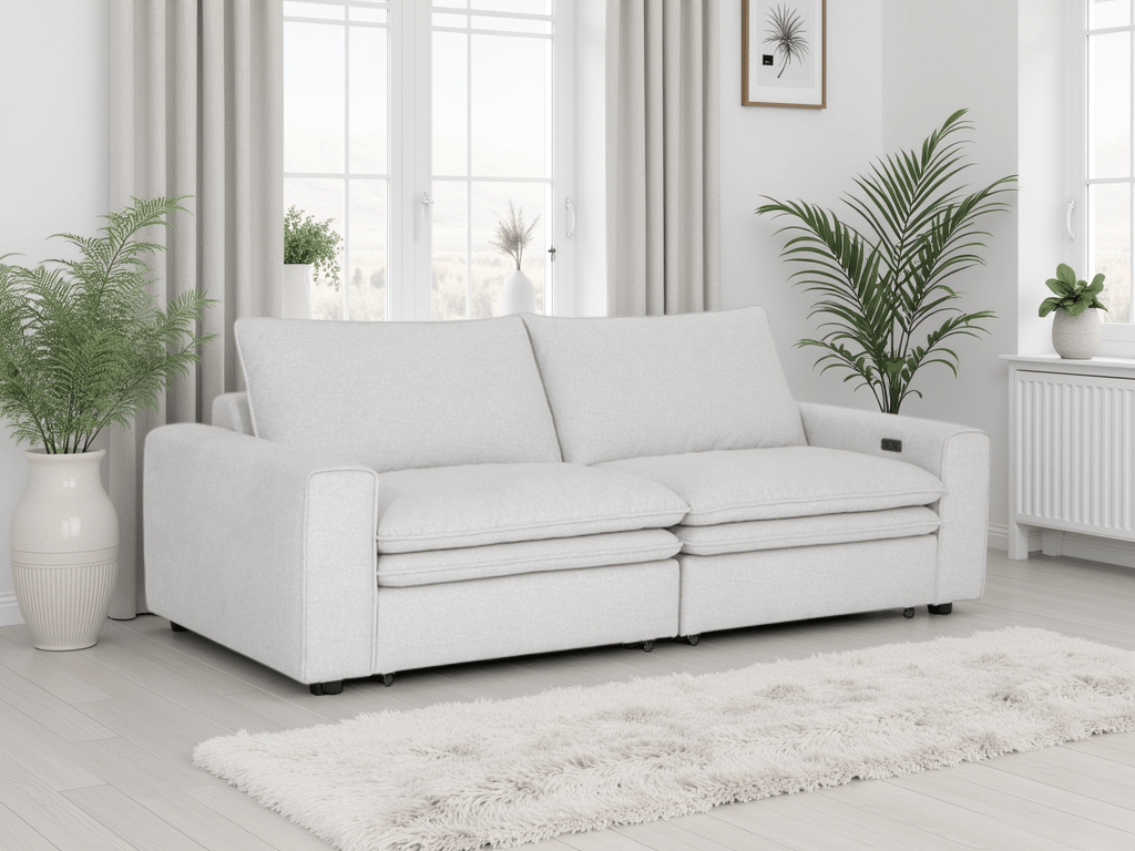Florence Cloud Ivory Electric Sofa - Comfort Furniture