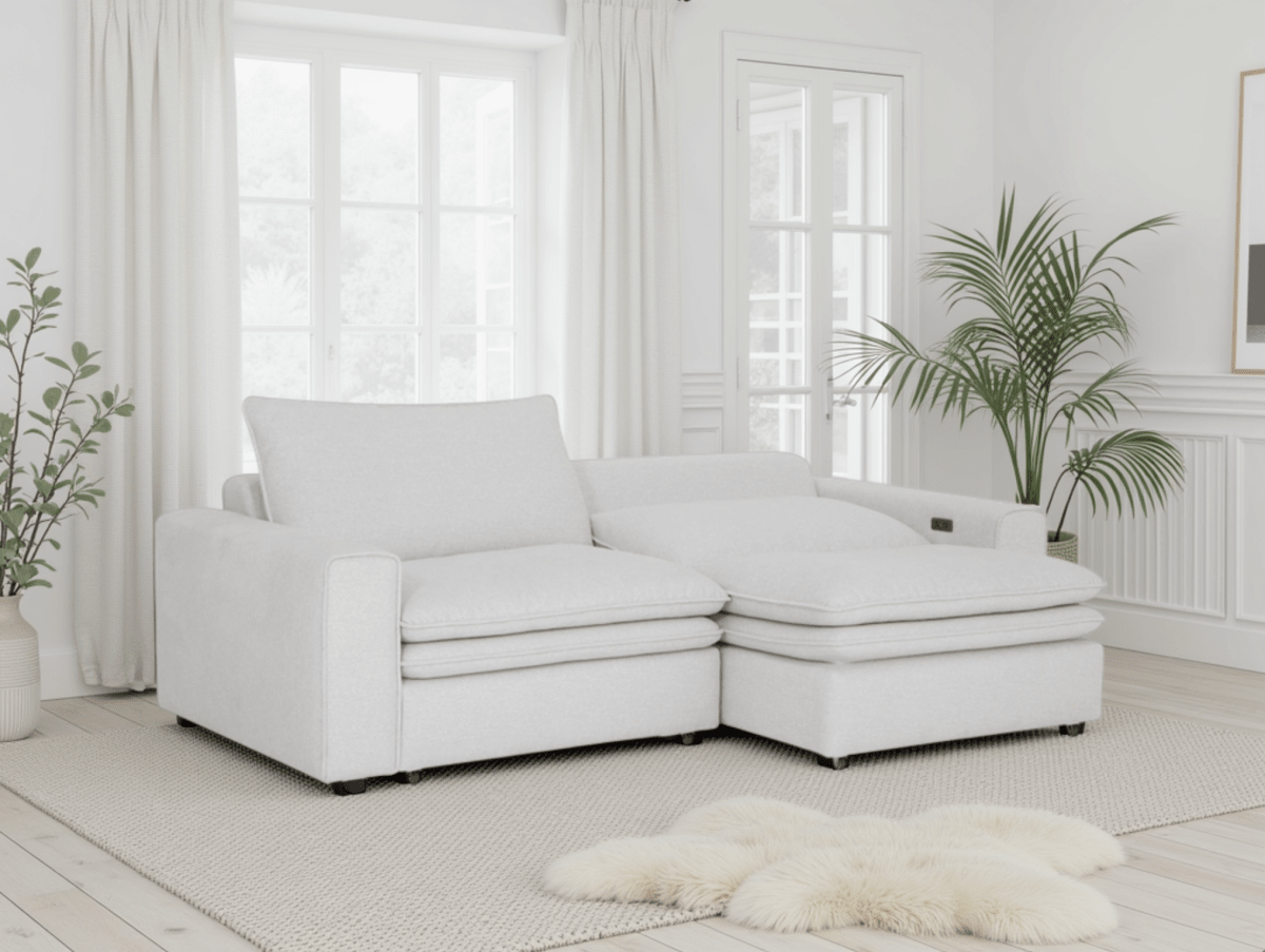 Florence Cloud Ivory Electric Sofa - Comfort Furniture