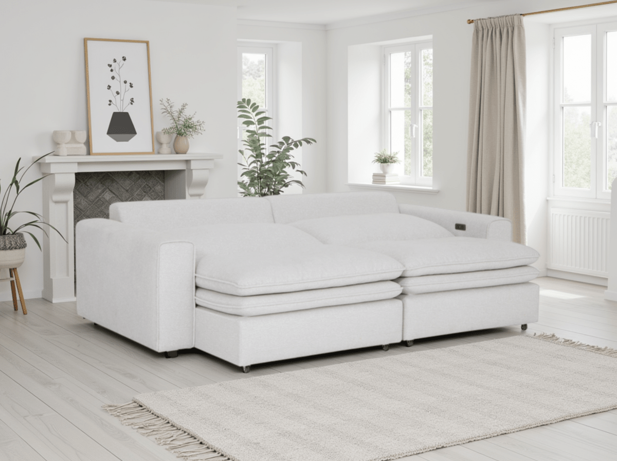 Florence Cloud Ivory Electric Sofa - Comfort Furniture