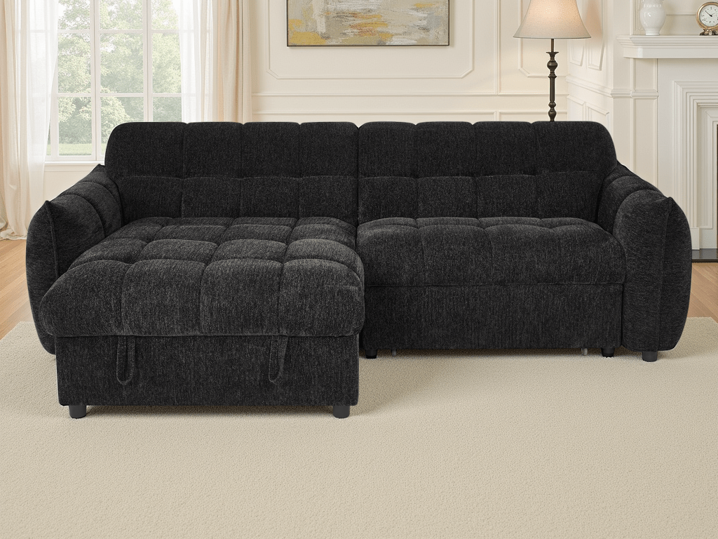 Florida Sofabed Black Universal Corner - Comfort Furniture