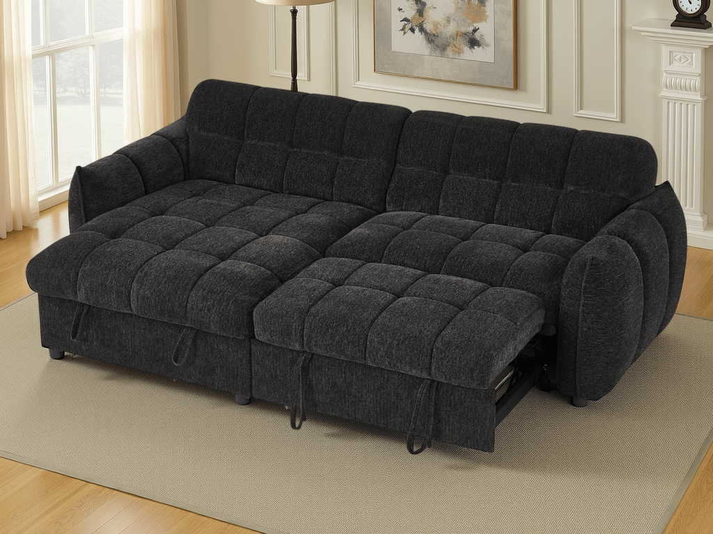 Florida Sofabed Black Universal Corner - Comfort Furniture