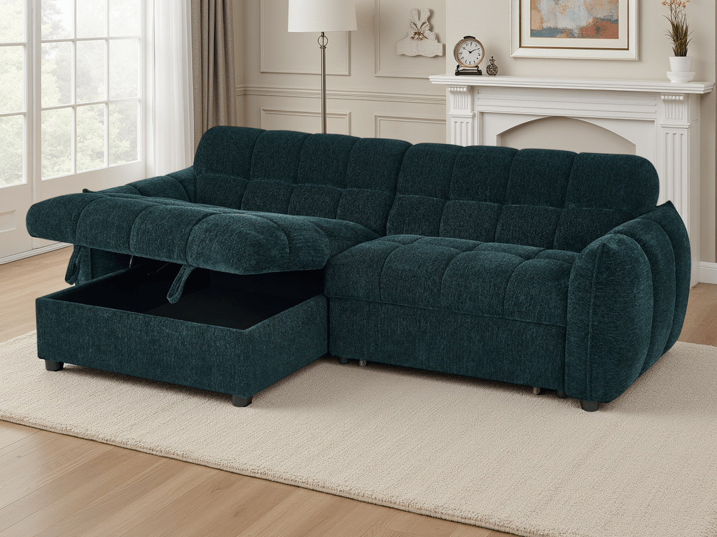 Florida Sofabed Teal Universal Corner - Comfort Furniture