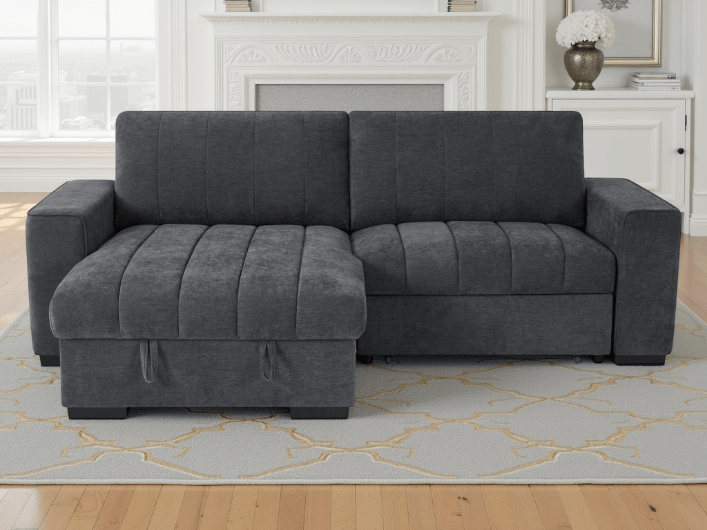Franklin Sofabed Grey Universal Corner - Comfort Furniture