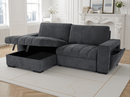 Franklin Sofabed Grey Universal Corner - Comfort Furniture
