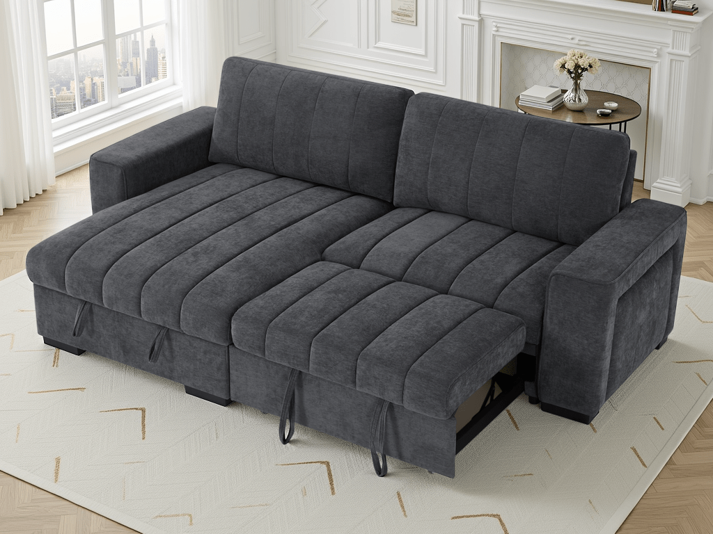 Franklin Sofabed Grey Universal Corner - Comfort Furniture