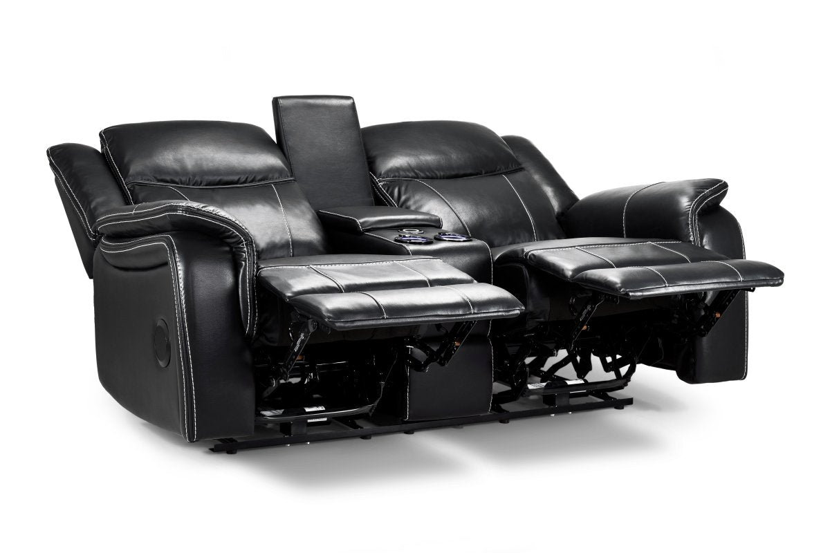 Galaxy Tech Electric Recliner Sofa Black 3+2+1 Set - Comfort Furniture