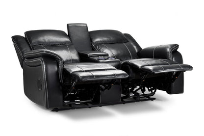 Galaxy Tech Electric Recliner Sofa Black 3+2+1 Set - Comfort Furniture