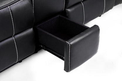 Galaxy Tech Electric Recliner Sofa Black 3+2+1 Set - Comfort Furniture