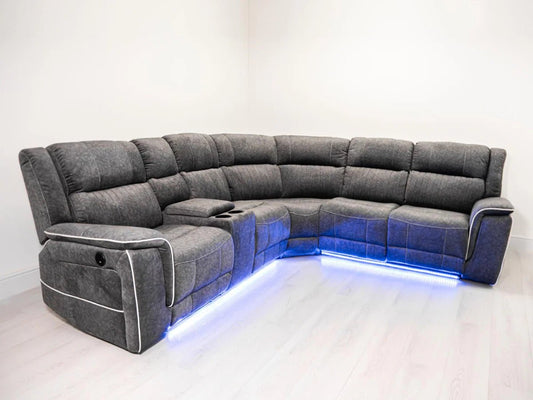 Hannah Electric Recliner Corner Sofa - Comfort Furniture