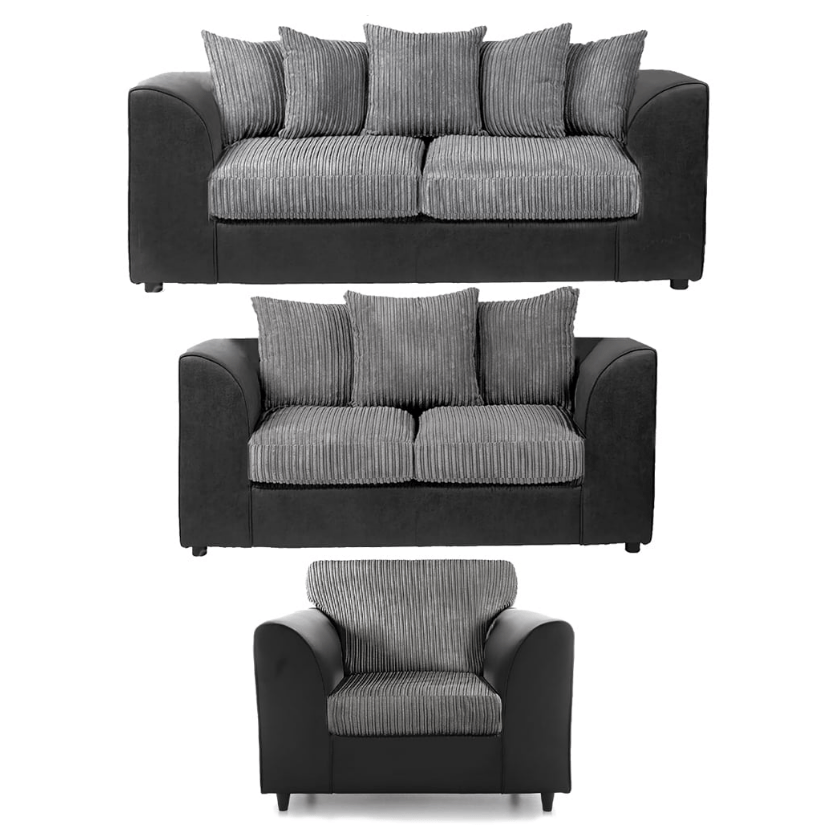 Harley Jumbo Leather Sofa Suite - Comfort Furniture