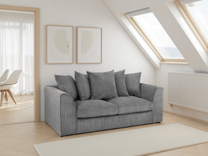 Harley Jumbo Sofa Grey 3 Seater - Comfort Furniture