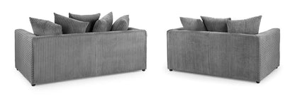 Harley Jumbo Sofa Grey 3+2 Set - Comfort Furniture