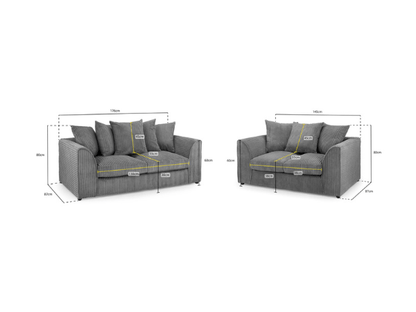 Harley Jumbo Sofa Suite - Comfort Furniture