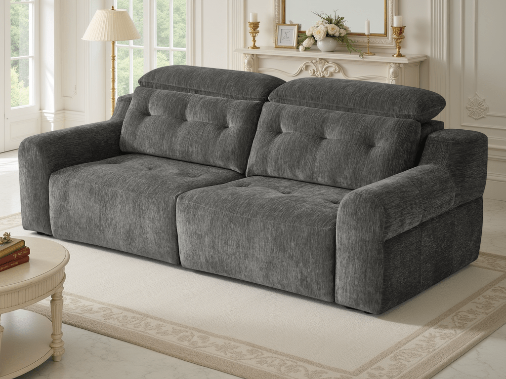 Harrison Electric Sofa Charcoal - Comfort Furniture