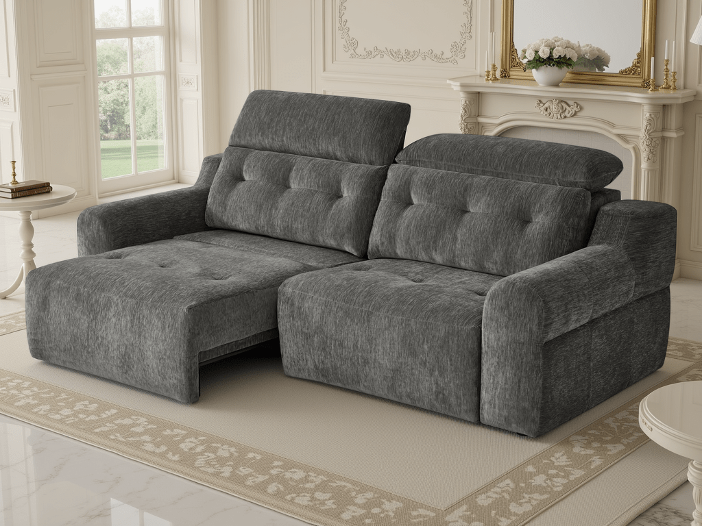 Harrison Electric Sofa Charcoal - Comfort Furniture
