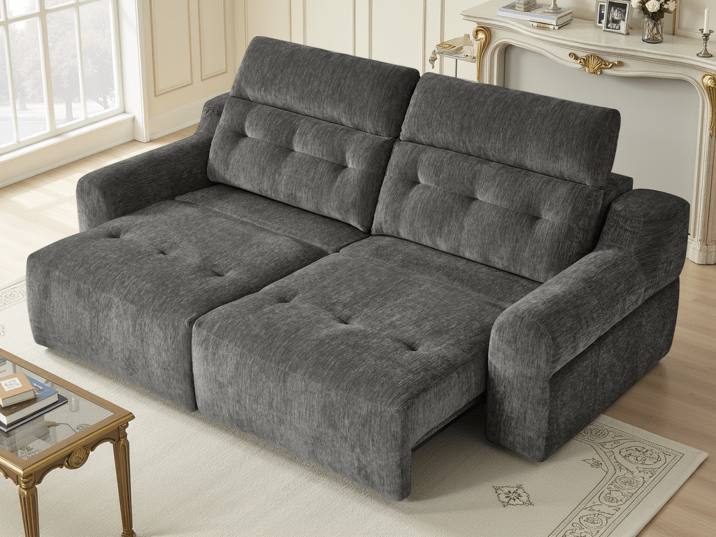 Harrison Electric Sofa Charcoal - Comfort Furniture
