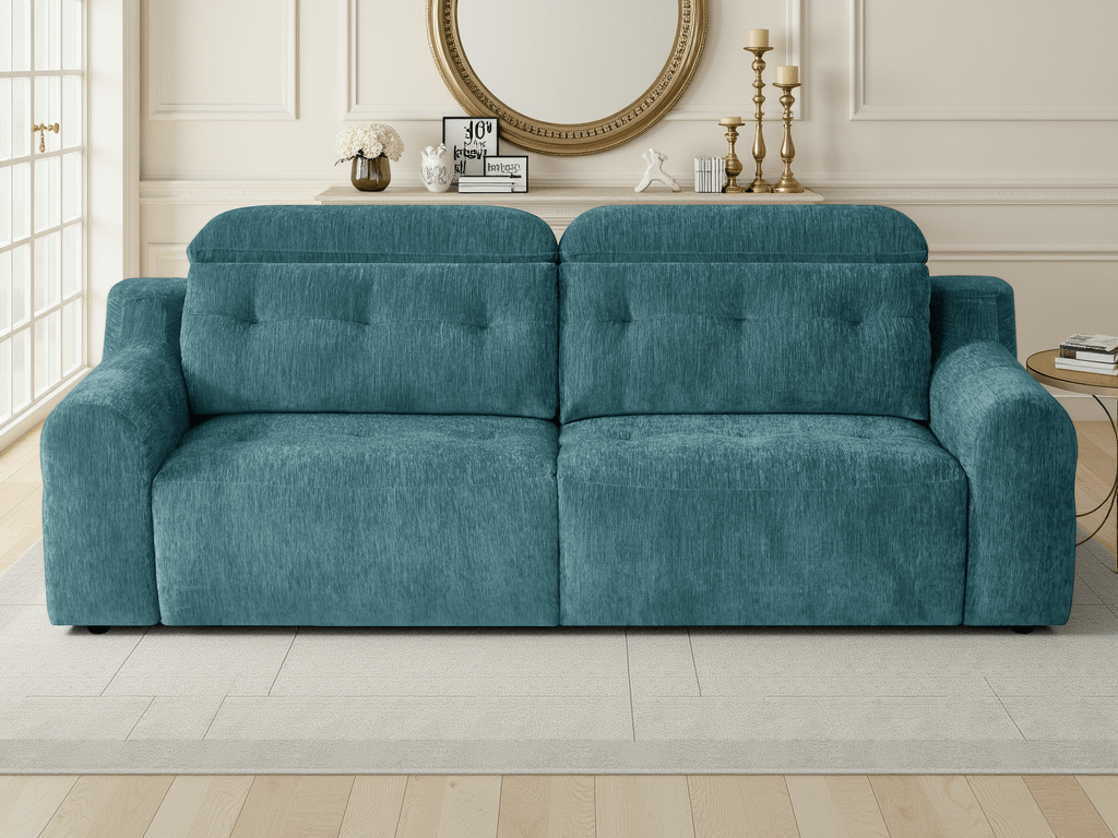 Harrison Electric Sofa Teal - Comfort Furniture