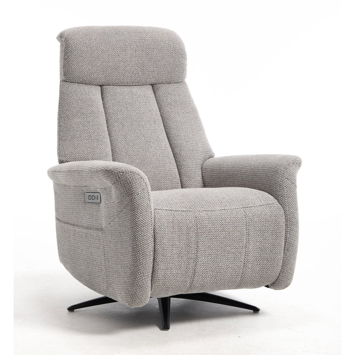 Hetty Swivel Recliner – Grey Fabric - Comfort Furniture
