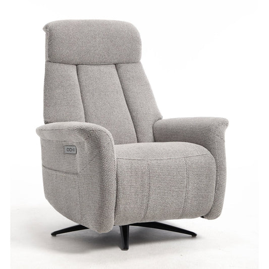 Hetty Swivel Recliner – Grey Fabric - Comfort Furniture