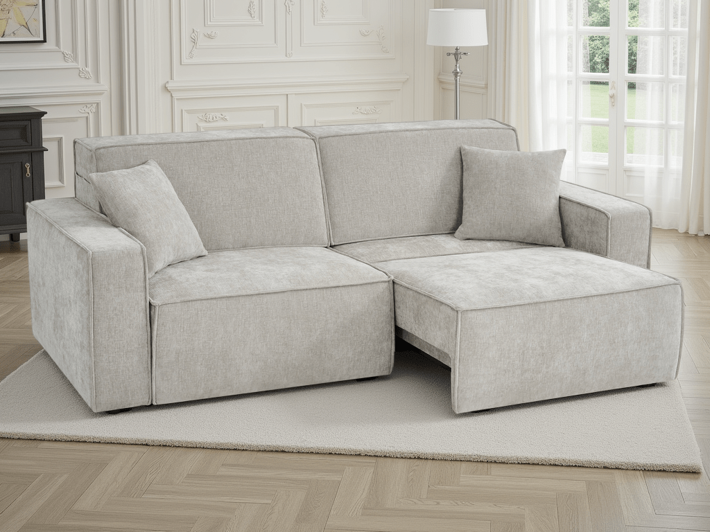 Houston Electric Sofabed Beige 3 Seater - Comfort Furniture