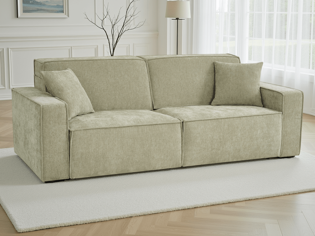 Houston Electric Sofabed Green 3 Seater - Comfort Furniture