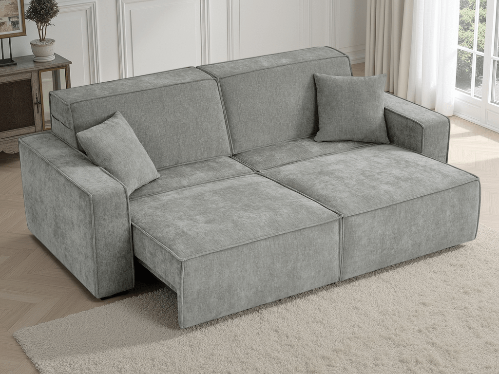 Houston Electric Sofabed Grey 3 Seater - Comfort Furniture