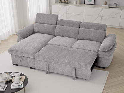 Hudson Sofabed Grey Universal Corner - Comfort Furniture