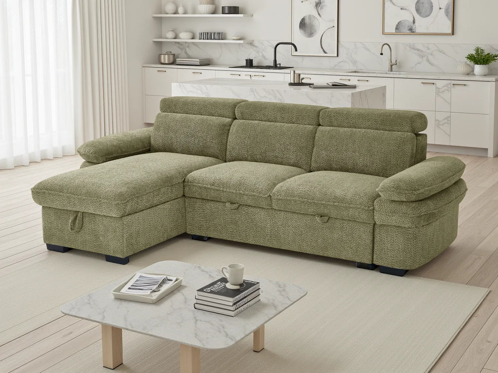 Hudson Universal Corner Sofa Bed with Storage - Comfort Furniture