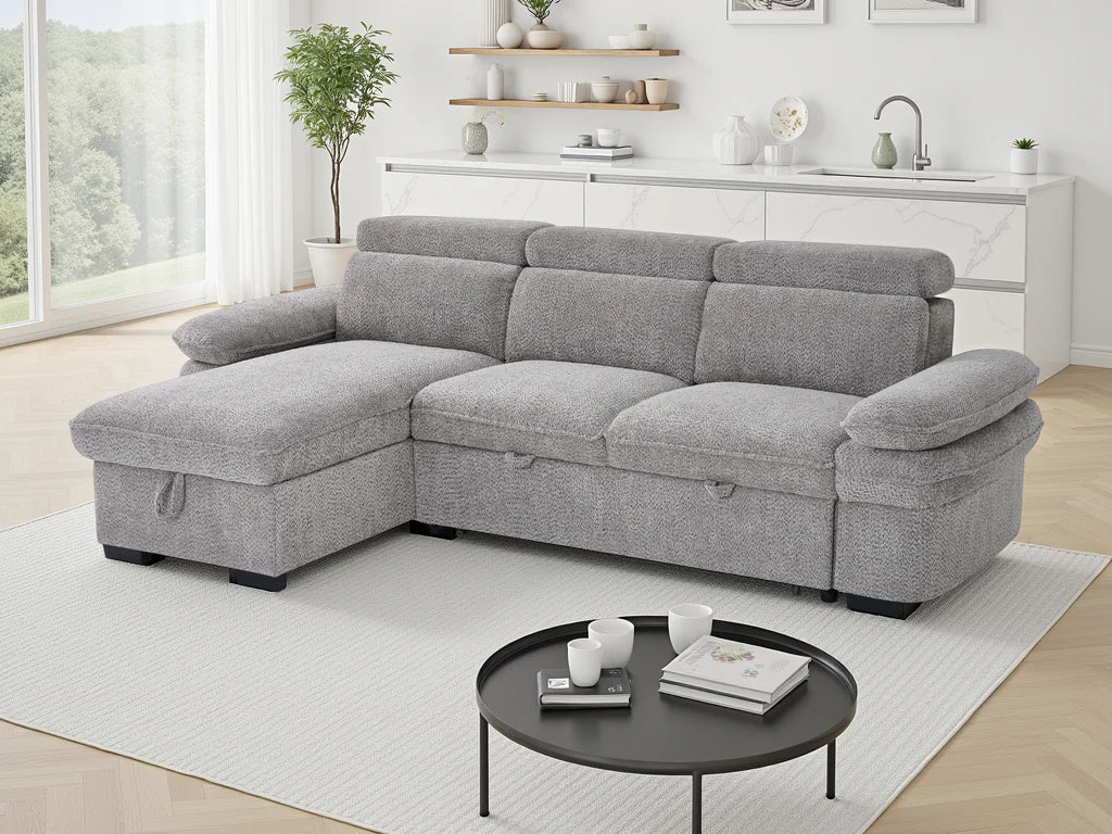 Hudson Universal Corner Sofa Bed with Storage - Comfort Furniture