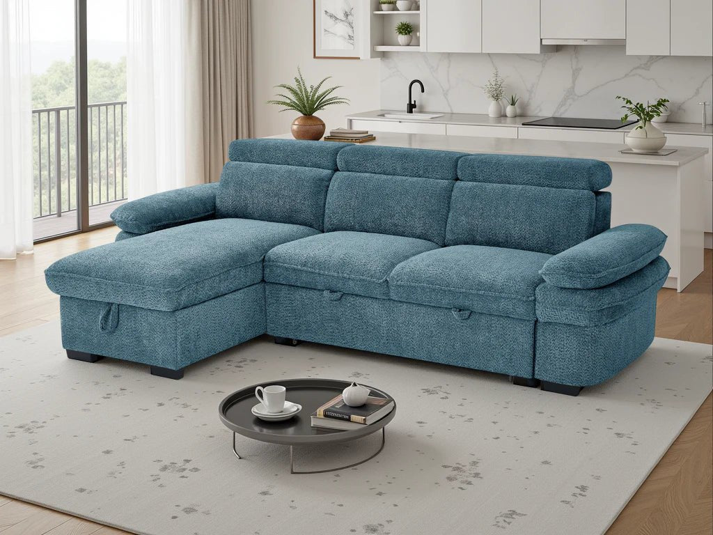 Hudson Universal Corner Sofa Bed with Storage - Comfort Furniture