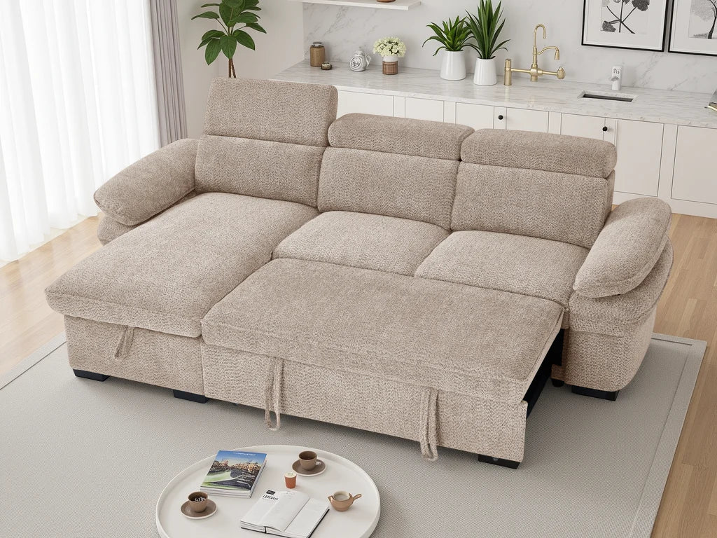 Hudson Universal Corner Sofa Bed with Storage - Comfort Furniture