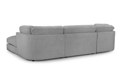 Inga Fullback Sofa Grey U Shape Corner - Comfort Furniture