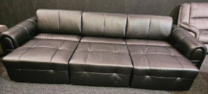 Isaac Leather Sofa Bed - Comfort Furniture